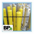 galvanized and yellow steel bollard 1