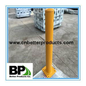 galvanized and yellow steel bollard 3