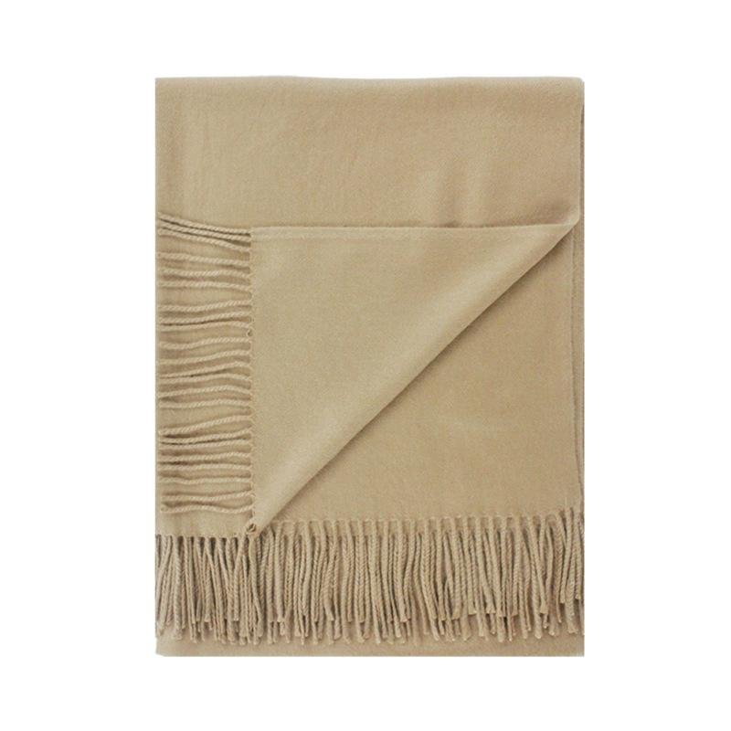 2017 Women Winter Cashmere Cationic Pashmina Solid Tassel Shawl Wrap Scarves