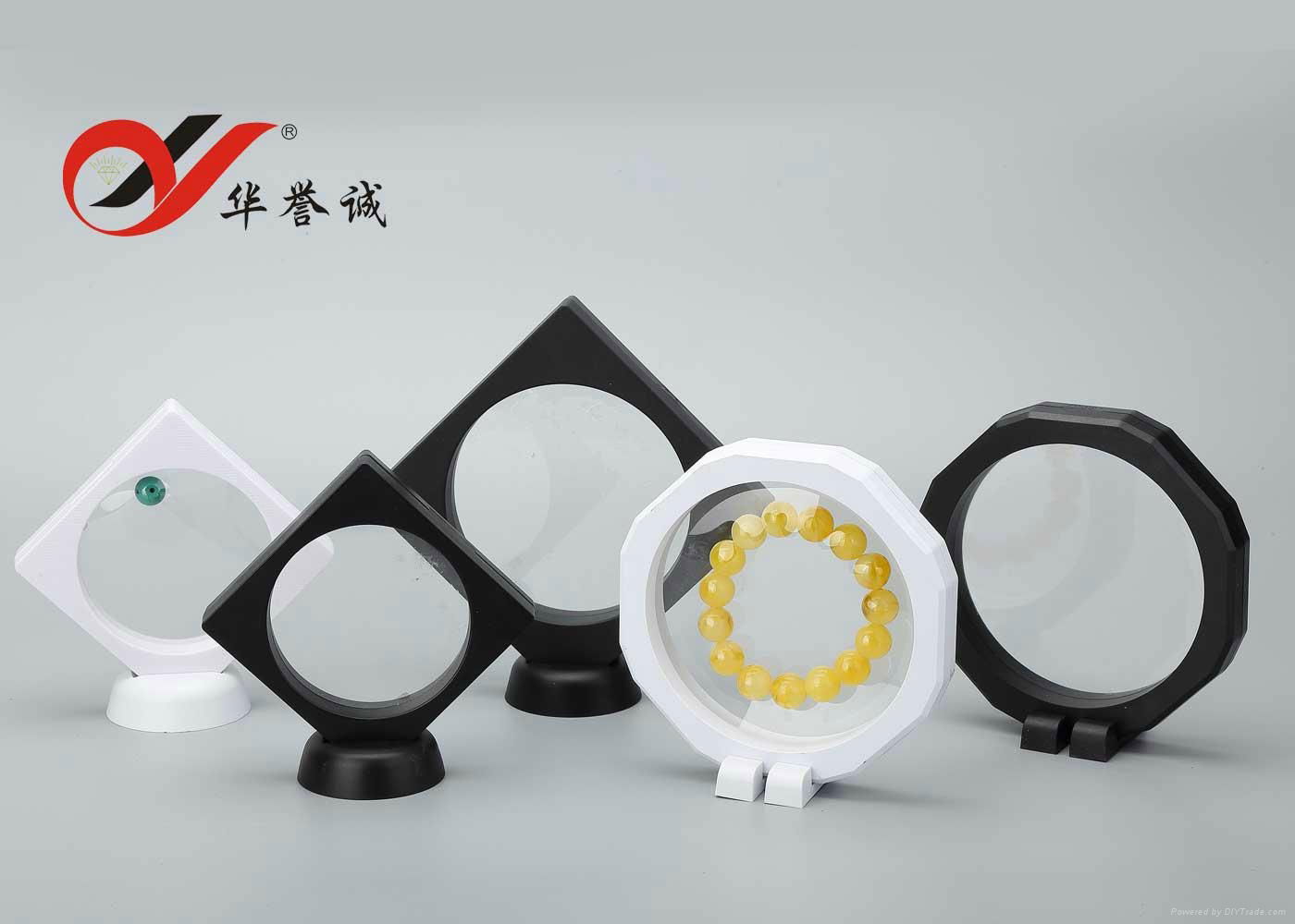 Floating Display Frame In Round And Square Shape For Transparent Suspended Gift