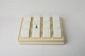 3 Tiers 12 Inlays Tilt Leather Pendant Display Trays For Jewelry Exhibition