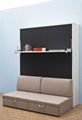 Vertical Murphy Wall Bed With Sofa And Shelf For Space Saving Furniture  4