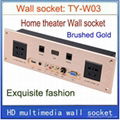 Wall socket HD HDMI VGA USB Network RJ45 Video information  2