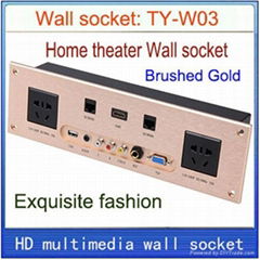 wall socket HDMI Video audio VGA Network RJ45 information outlet panel