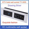 Wall socket multimedia USB HD VGA MIC Network outlet Panel Wall Hidden 1