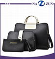 alibaba china Cheap Fashion Purse Ladies Hot Sale Women Leather 3pcs Bag Set Sto 2