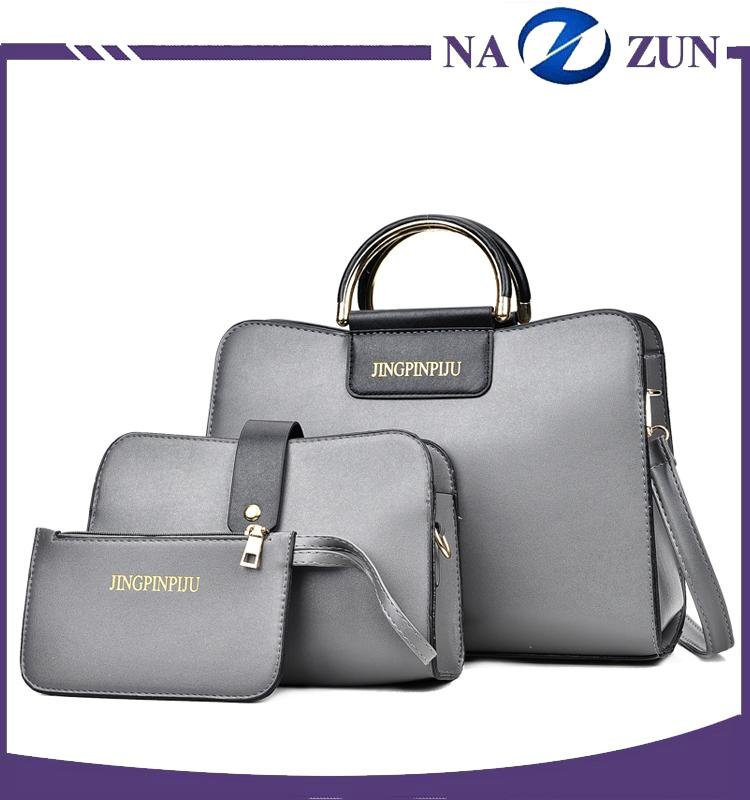alibaba china Cheap Fashion Purse Ladies Hot Sale Women Leather 3pcs Bag Set Sto 3