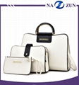 alibaba china Cheap Fashion Purse Ladies Hot Sale Women Leather 3pcs Bag Set Sto 4