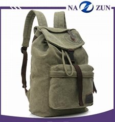 2017 OEM factory Vintage bags casual unisex custom canvas backpack wholesale in 
