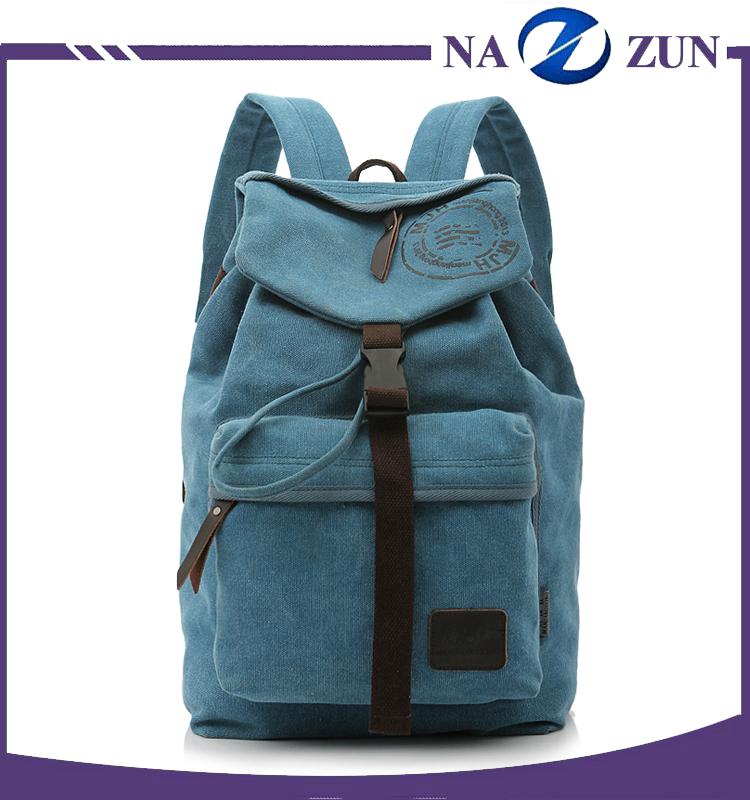 2017 OEM factory Vintage bags casual unisex custom canvas backpack wholesale in  4