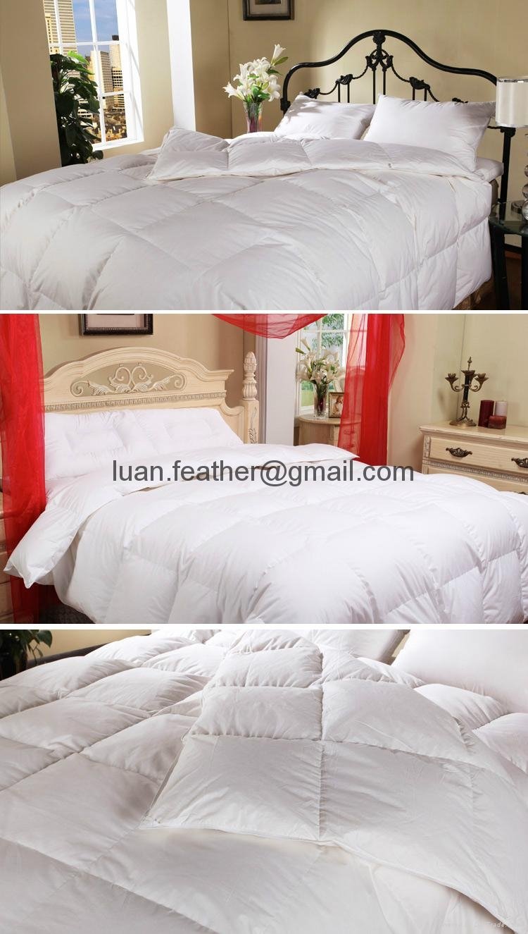 China Manufacturer Goose Down Duvet Luxury Hotel Quilt For King Size Bed 5