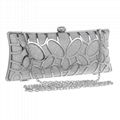 Exquisite Leather Metal Hollow Designer Clutch Bag Evening Handbags