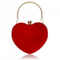 Women Heart Rhinestone Evening Handbag Fashion Clutch Purse 3