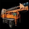 High efficiency four wheel type pile driver 3