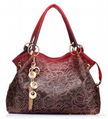 women bag hollow out ombre handbag floral print shoulder bags ladies pu leather