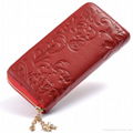 Fashion Genuine Leather Women Long Purse