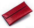 Genuine Leather Women Wallet Long thin Purse Cowhide multiple Cards Holder