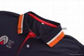 Stylish pocked cotton navy blue polo shirt with custom logo 3