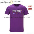 Custom made cotton M&Ms promotional t shirt 1
