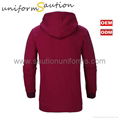Custom corporate promotional cotton pullover brick red fleece hoody 2