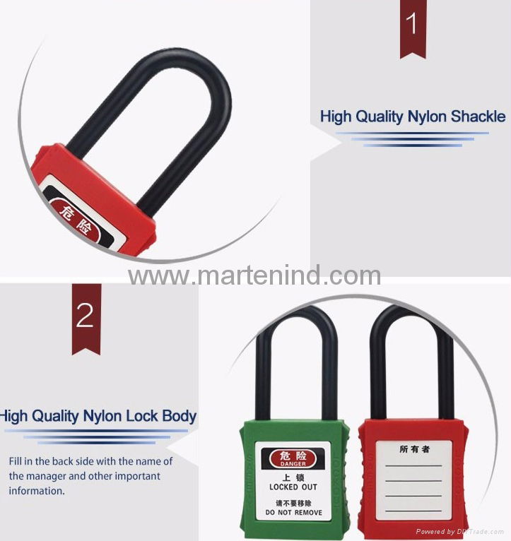 G01 38cm 6mm lockout safety padlock 5