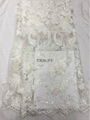 lace fabric for fashion show with stone