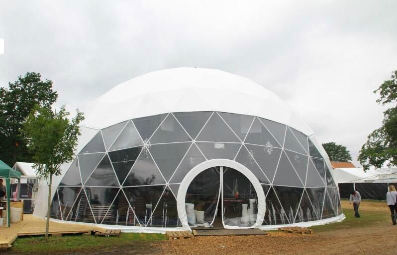 Dia 5-30m Outdoor Round Geodesic Tent Dome House For Family Living 3