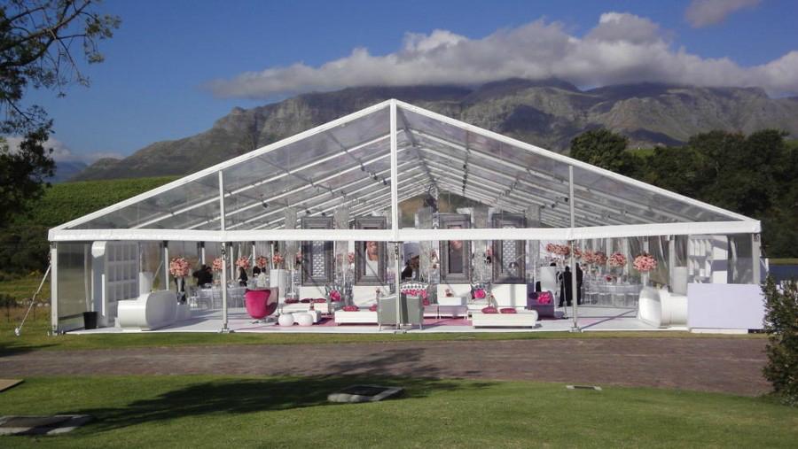 Beautiful Air Conditioned Outdoor Wedding Tent With Clear Windows
