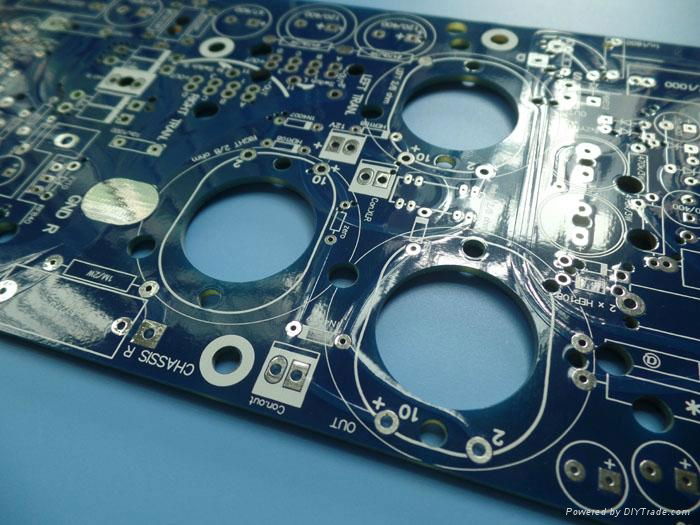 5oz Heavy Copper PCB 2.4mm Thick Double Sided With Blue Solder Mask Lead RoHS co 2