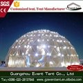 Steel frame transparent PVC geodesic dome tent for outdoor event 1
