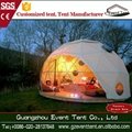 beautiful steel structure white PVC geodesic dome tent for holiday 1