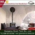 heat system PVC geodesic dome tent for cold area