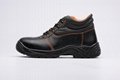 safety work shoes 8055 embossed leather pu outsole