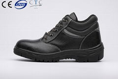 safety work shoes 8043 embossed leather pu outsole