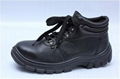 safety work shoes 8055-1 embossed leather pu outsole