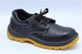 safety work shoes 9145-3 embossed leather pu outsole