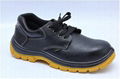 safety work shoes 9145-3 embossed leather pu outsole 1