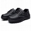 safety work shoes 9087 embossed leather pu outsole