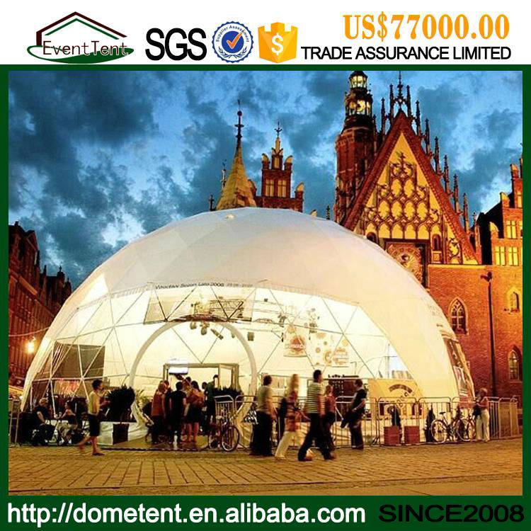 4-60m igloo dome tent aluminum frame structure, water proof PVC roof round dome  5