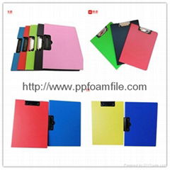 durable A4 PP foam double side vertical or horizontal clipboard