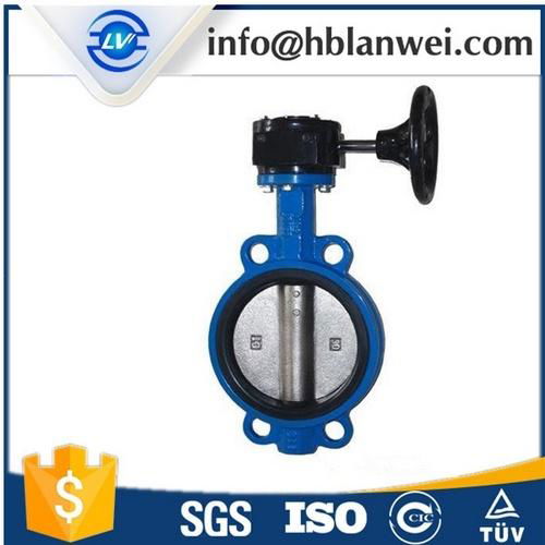 Ductile iron single wafer type manual butterfly valve 2