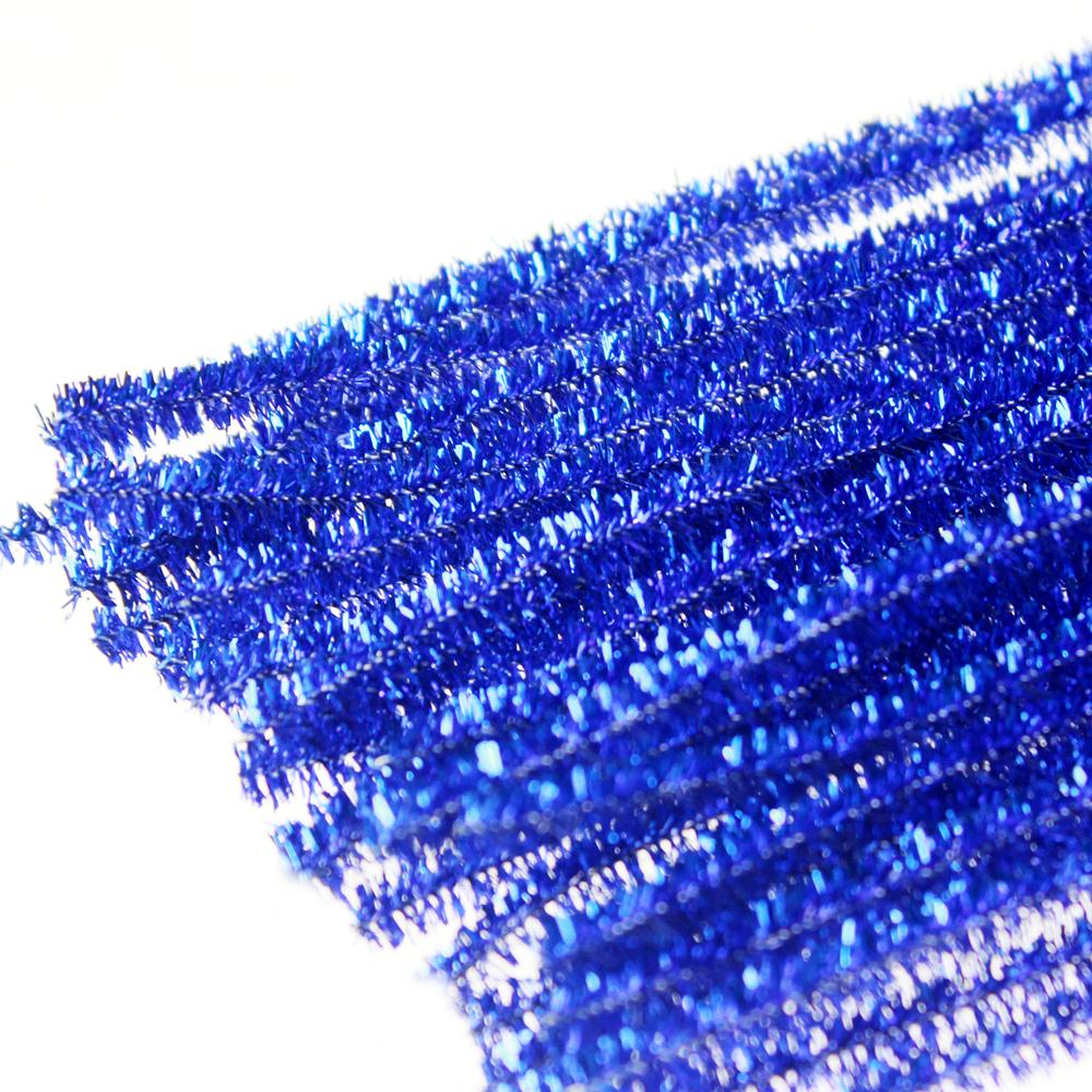 Blue Glitter Pipe Cleaners tinsel christmas decoration YC056 (China