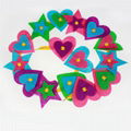 Heart shape felt assortment chain 2