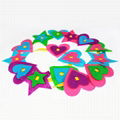 Heart shape felt assortment chain