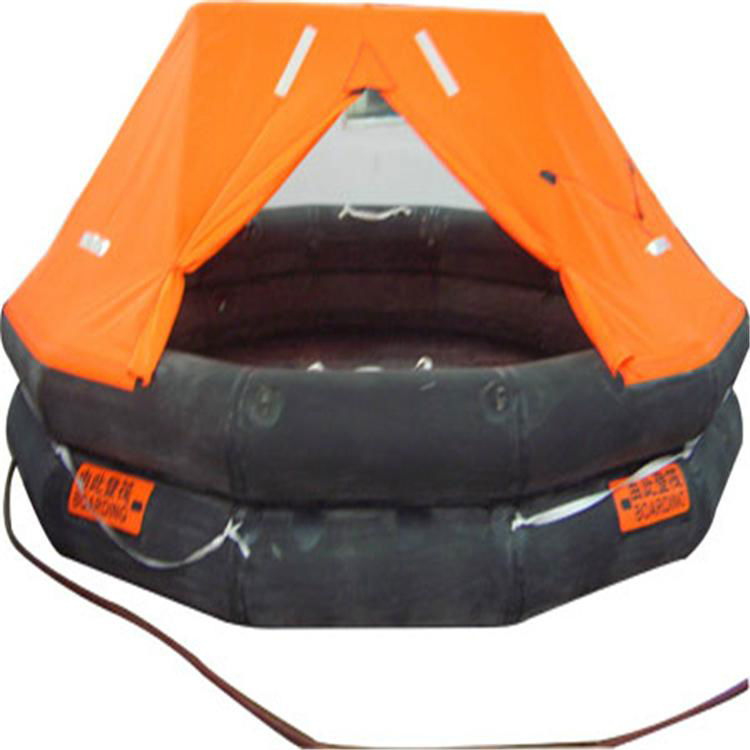 Solas/CE/CCS/ABS approved throw over self righting inflatable raft 5