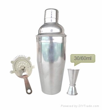 Bartender Set of 3 Shaker with Strainer Cocktail Tools 4