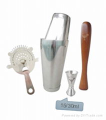 Boston Set with Muddler Cocktail Tool with Strainer