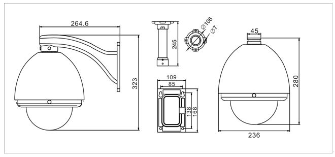 2.1MP HD 20X Low Lux PTZ Dome Camera 2