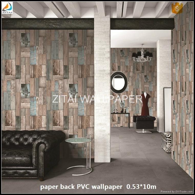 3d new design vinyl coated paper back pvc waterproof wallpaper for home