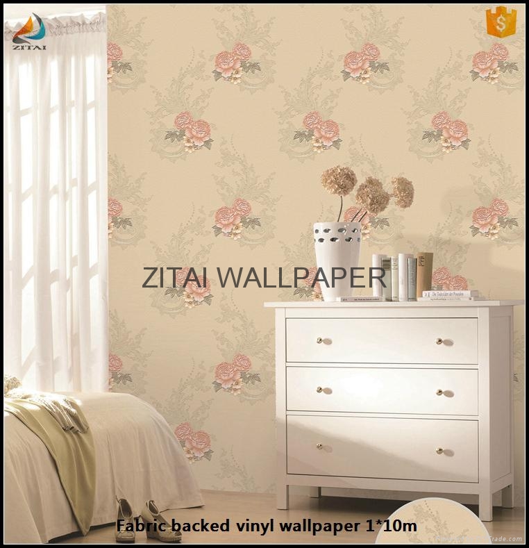 Italian heavy embossing vinyl coated classic wide width wall papers for